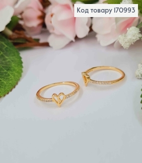 Кольцо "Желательное Сердце" украшено камнями, Xuping 18К 170993 фото
