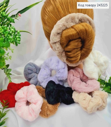 Резинка объемная ПУШОК, диаметр 10см, Цвета в ассортименте 243223 фото 1