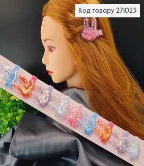 Заколка уточка детская Зайчик з звездочками в асс. 271023 фото