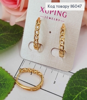 Серьги удлиненные, Цепочки, 2см, Xuping 18K 116047 фото