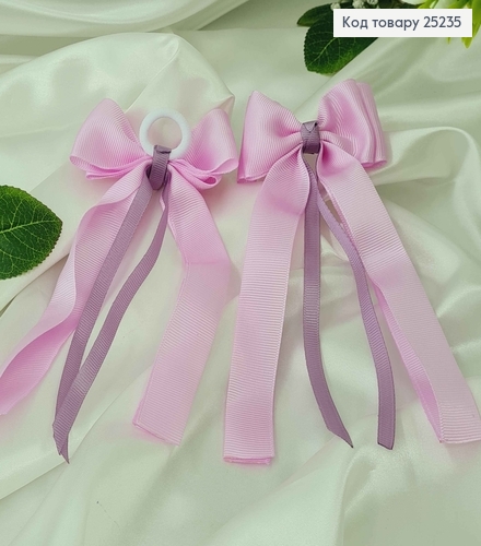 Резинка, Бант репсовий, лавандового кольору, 9*15см, Ручна робота, Україна 25235 фото 1