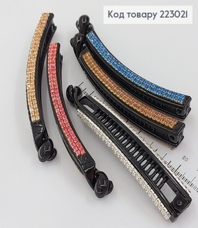 Заколка банан з камінцями 9,5 см 223021 фото