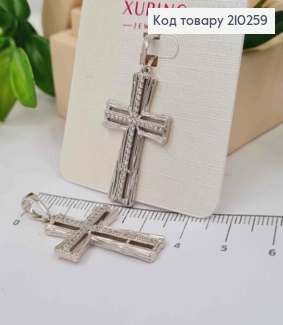 Крестик родованный с Блестящими камешками, 3*2см, Xuping 210259 фото
