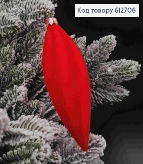 Фигурка бархат "БУРУЛЬКА №2", КРАСНАЯ, 14*5см, украшение пластиковое, Украина 612706 фото