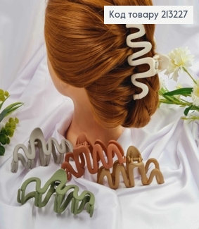 Краб пластик, матовый, Волны, пастельных цветов в ассортименте, 10,5см. 213227 фото