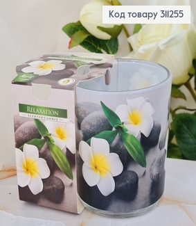Аромасвічка стакан BISPOL Релакс 100г/22 годин, 72s -50 322026 фото