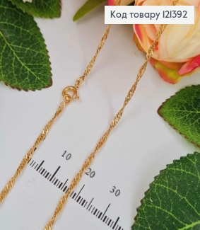 Цепочка плоское витое плетение, 3мм, длина 35см, Xuping 18К 121392 фото