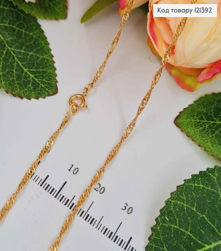 Цепочка плоское витое плетение, 3мм, длина 35см, Xuping 18К 121392 фото 1