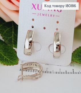 Сережки родовані Пластинка (англ.застібка), 1,5*0,5см, Xuping 180816 фото
