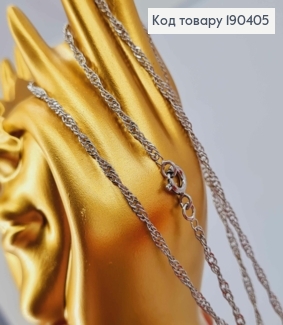 Цепочка родованная, плетение якорное, витое 50см, Xuping 190405 фото