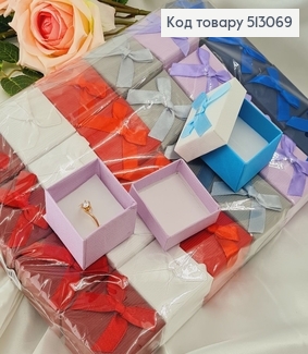 Коробка с бантиком 4,5х4,5х3см в ассорт. 513069 фото