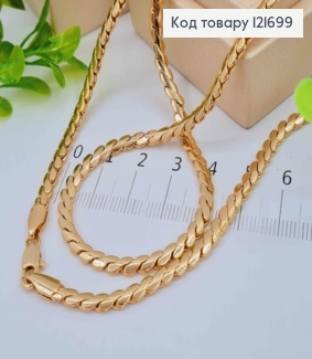 Цепочка плетения КОСИЧКА, длина 60см, Xuping 18K 121699 фото