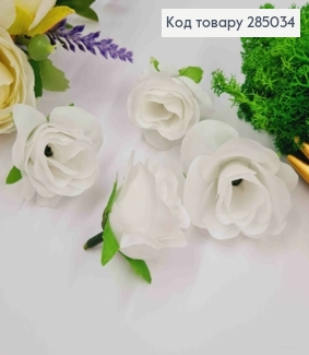 Искусственное приложение Роза БЕЛОГО цвета, 4,5*3,5см 285034 фото