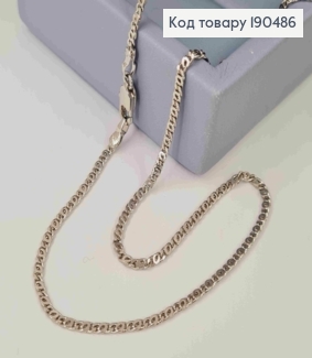 Цепочка родованная переплет Кофейное зернышко, ширина 2мм, длина 45см, Xuping 190486 фото