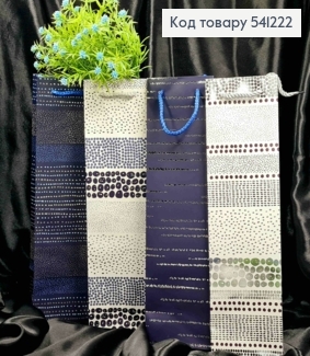 Пакет бумажный для бутылки в Хаотическую точку, 38*11*11см, в ассортименте 541222 фото