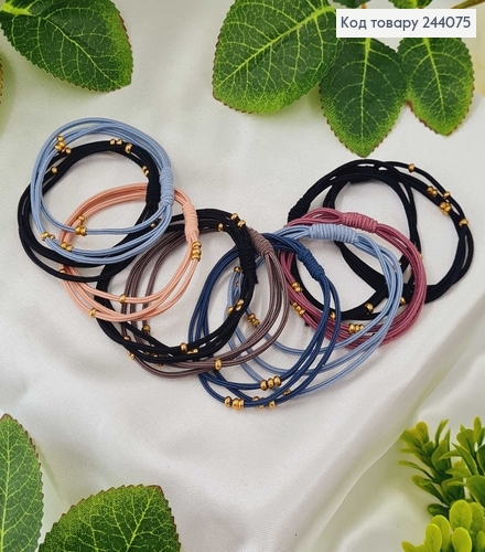 Резинка проста  з золотом 10 шт/уп. 244075 фото 1