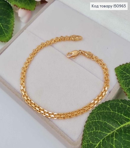 Браслет плетение бисмарк 19см, Xuping 18K. 150965 фото 1