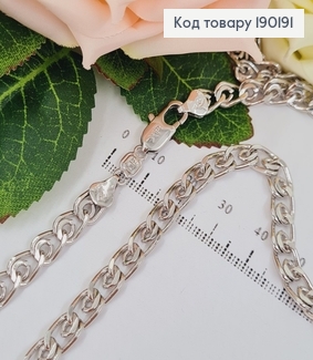 Цепочка родированая  6мм, длина 60см, плетение лав  60см Xuping  190191 фото