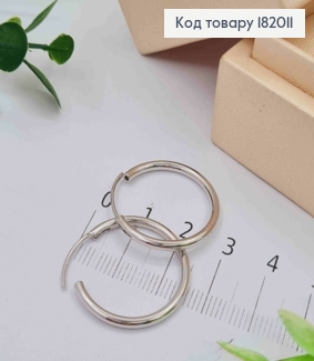 Сережки родовані кільця Класичні, діаметр 2,4см, Xuping 182011 фото