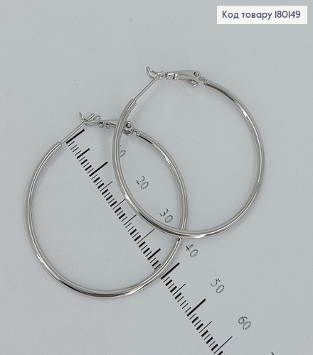 Серьги кольца 4см  медицинское золото Xuping 180149 фото 1