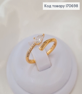 Кольцо "Стрелочка с камнем" Xuping 18K 170698 фото