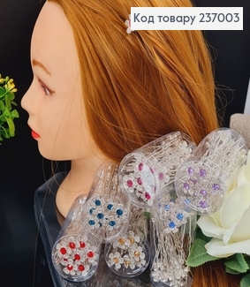 Шпилька - рогач Квіточка з камінцями в асорт. 237003 фото