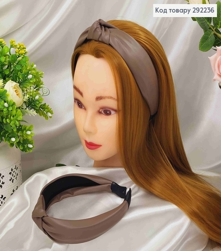 Обруч ЧАЛМА, ЭКОкожа, цвет КАКАО, ручная работа, Украина 292236 фото 1