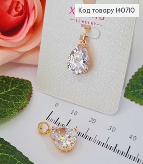 Кулон з каменем у формі капельки, 1,4см Xuping 18K 140710 фото