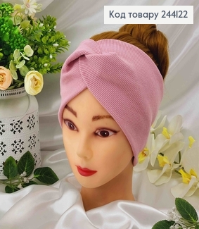 Повязка, рубчик, розового цвета, 23*11см, ручная работа, Украина. 244122 фото