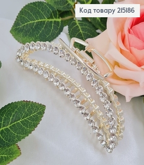 Краб метал 11см в камінцях Срібного кольору 215186 фото