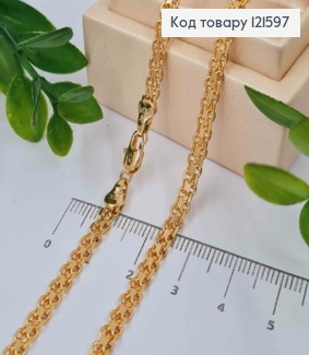Цепочка плетения БИСМАРК, ширина 3,5мм, длина 60см, Xuping 18К 121597 фото
