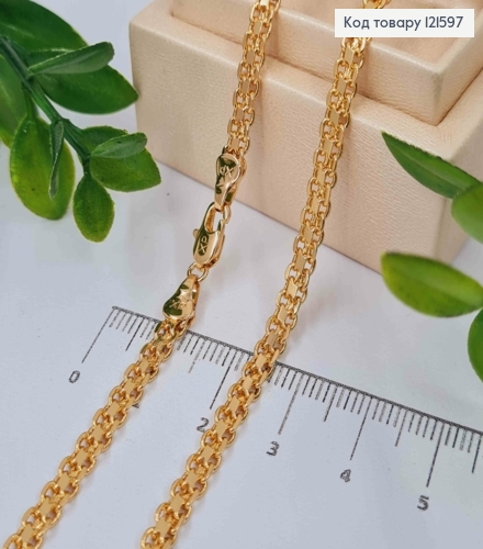 Цепочка плетения БИСМАРК, ширина 3,5мм, длина 60см, Xuping 18К 121597 фото 1