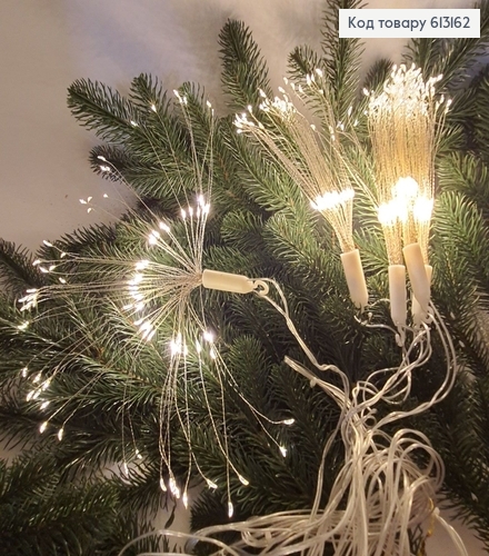 ¶Гирлянда шторка пучок 5 шт белая проволока 4*0,53 м 500 LED белая теплая(с удлинителем) 613162 фото 1