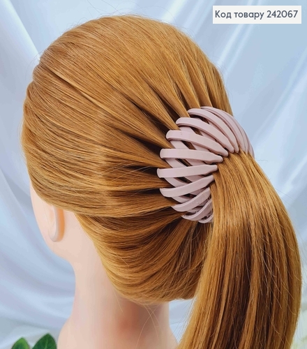 Заколка пластик для стягиваемой гульки в ассортименте 242067 фото 2