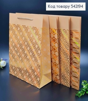 Пакет бумажный, "Версаче с голографическими вставочками", 26*32*10см в ассорт. 542194 фото