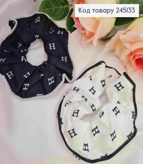 Резинка объемная, с буквой "Н" (3,5-9см), Черного/Белого цвета 245133 фото