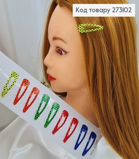 Заколка Тік- Так 5 см 10 шт в уп кольорова в асорт. 273102 фото