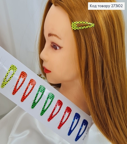 Заколка Тік- Так 5 см 10 шт в уп кольорова в асорт. 273102 фото 1