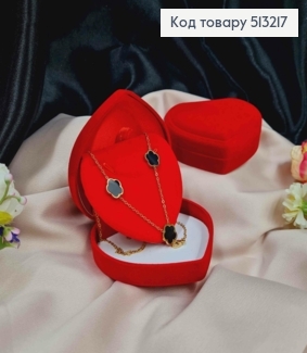 Коробка велюр, Сердце с тиснением, 9*8*3см, Красного цвета 513217 фото