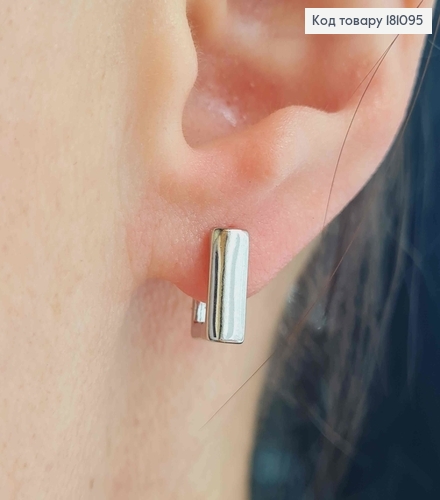 Серьги, "Квадратики" 1см, Xuping 181095 фото 2