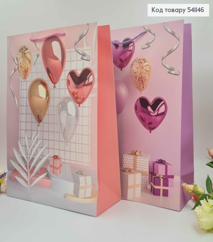 Пакет бумажный, "Шарики с подарками", в ассорт. 40*31*12см 541146 фото 2