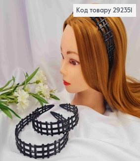 Обруч пластик, глянцевый, с перепонками, 2,9см, Черного цвета 292351 фото