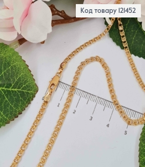 Цепочка пеллетения Лав, ширина 3мм, длина 45см, Xuping 18K 121452 фото