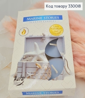 Аромасвечка таблетка BISPOL Морские сказки 6 шт/4 часов, 15-318 330018 фото