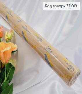 Папір крафт "Україна" листами, в рулоні 70см*8м(10лист), з написами та синьо-жовтим принтом 371019 фото