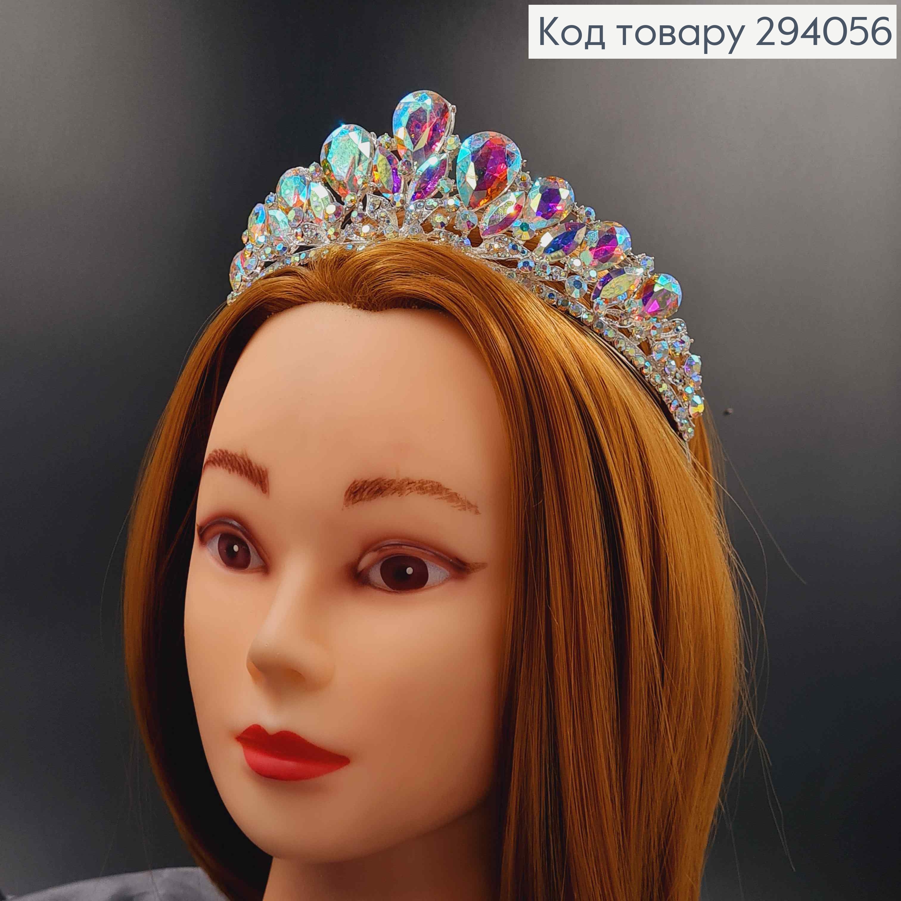 Тиара под серебро, "Викторианская" с камнями-хамелеонами 294056 фото 2