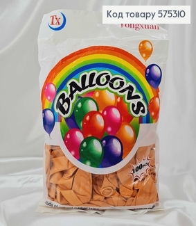 Воздушные шары латексные 12'' Tongxuan Медные Матовые (30см), 100шт/уп 575310 фото