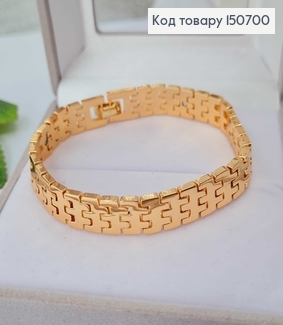 Браслет на руку пластинками 1см. дл. 17см Xuping 18K 150700 фото