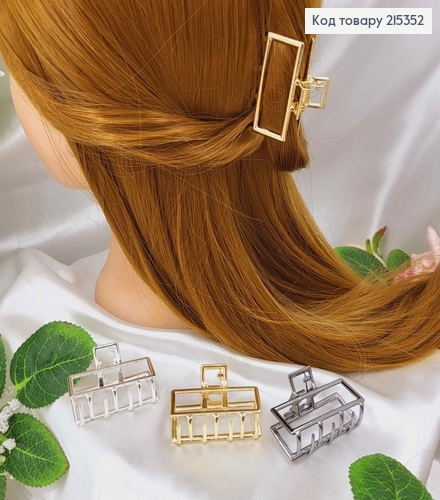 Краб металл, Прямоугольник, 4,5см, цвета в ассорт. 215352 фото 1