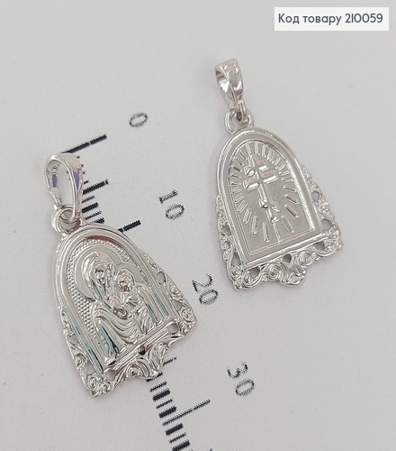 Иконка Богородица 1,3 * 2 см родироване  Xuping 210059 фото 1